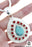 Tibetan Turquoise Coral Pendant & Chain P4473