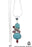 Turquoise Pearl Amethyst Garnet Coral Pendant & Chain P4477