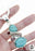 Turquoise Pearl Amethyst Garnet Coral Pendant & Chain P4477
