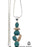 Turquoise Pearl Pendant & Chain P4496