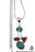 Turquoise Coral Pendant & Chain P4498