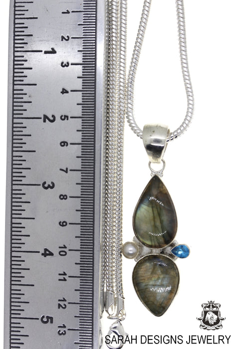 Labradorite Pendant & Chain P4580