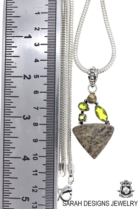 Psilomelane Dendrite Pendant & Chain P4688