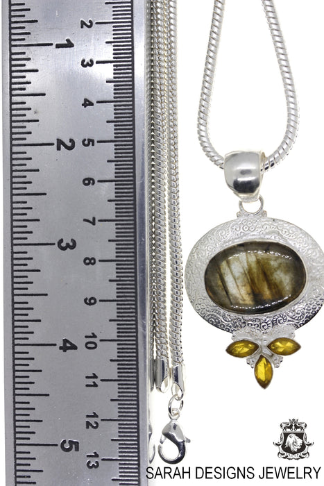 Labradorite Pendant & Chain P4842