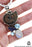 Ammonite Blue Topaz Moonstone 925 Sterling Silver Pendant 4mm Snake Chain P973