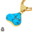 Turquoise Nugget 24K Gold Plated Pendant 3mm Snake Chain GPH918