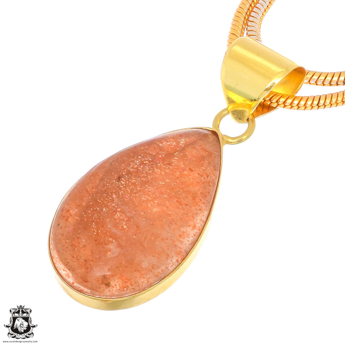 Sunstone 24K Gold Plated Pendant  GPH1023