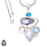 3 Inch Merlinite Dendritic Opal Larimar Pendant & Chain P7907