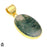 Moss Agate 24K Gold Plated Pendant 3mm Snake Chain GPH1615