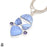 3 Inch Blue Lace Agate Pendant 4mm Snake Chain P8319