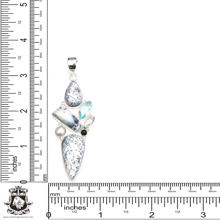 Dendritic Agate Pendant & Chain P9217