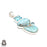 Larimar Blue Topaz Pendant & Chain P9276