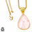 Rose Quartz 24K Gold Plated Pendant  GPH969