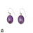 Purple Moonstone 925 SOLID Sterling Silver Hook Dangle Earrings E398