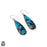 Turquoise Matrix 925 SOLID Sterling Silver Hook Dangle Earrings E340