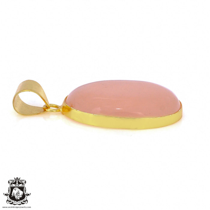 Rose Quartz 24K Gold Plated Pendant  GPH967