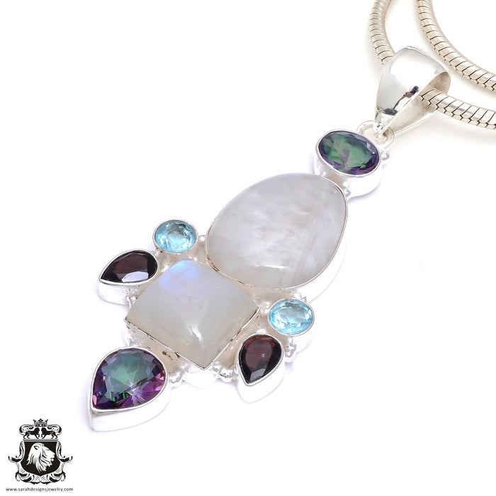 Moonstone Pendant & Chain P7924