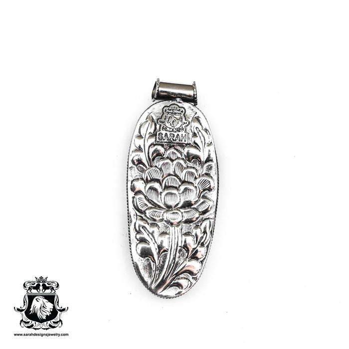 Eagle Lady Bear  Carving Silver Pendant & Chain N166