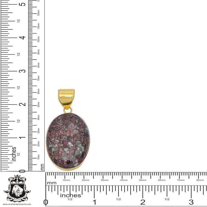 Eudialyte 24K Gold Plated Pendant  GPH768