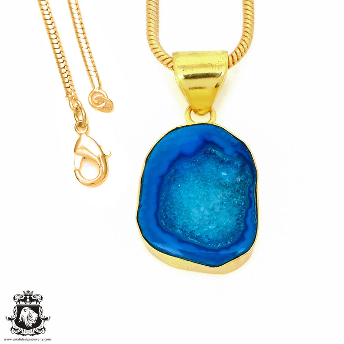 Tabasco Geode 24K Gold Plated Pendant  GPH858