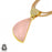 Rose Quartz 24K Gold Plated Pendant 3mm Snake Chain GPH971