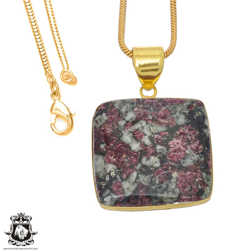 Eudialyte 24K Gold Plated Pendant  GPH766