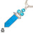 4 Inch Stabilized Reconstituted Turquoise Pendant & Chain  P7795