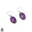 Purple Moonstone 925 SOLID Sterling Silver Hook Dangle Earrings E398