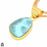 Larimar 24K Gold Plated Pendant  GPH526