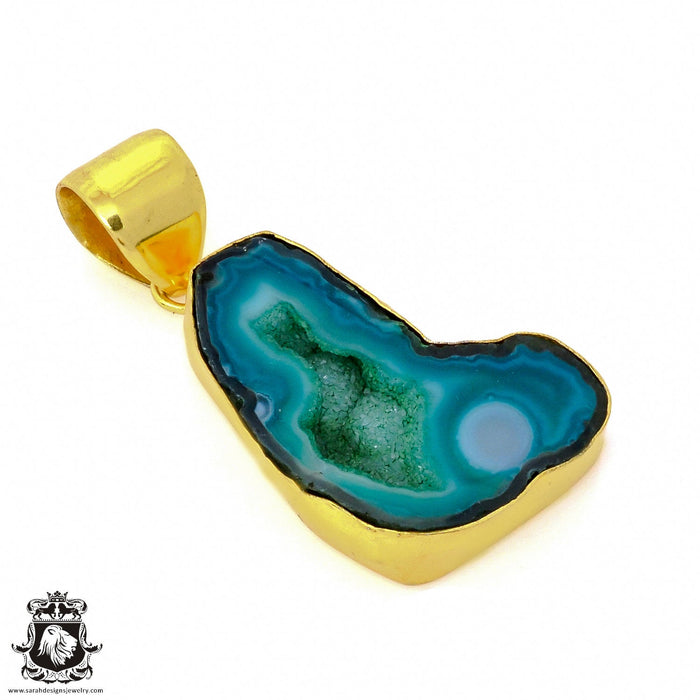 Tabasco Geode 24K Gold Plated Pendant  GPH964