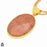 Strawberry Quartz 24K Gold Plated Pendant  GPH547