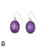 Purple Moonstone 925 SOLID Sterling Silver Hook Dangle Earrings E446