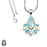 Larimar Pearl Blue Topaz Pendant & Chain P9128