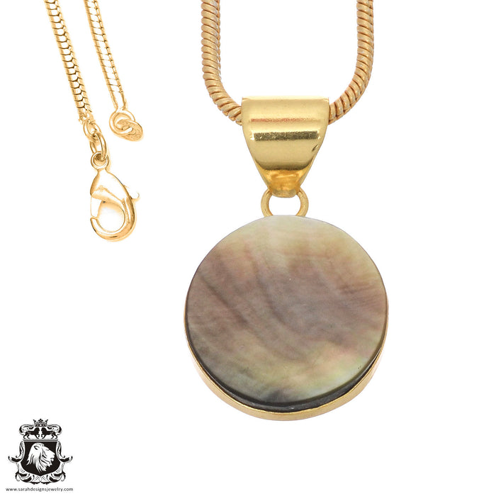 Mother of Pearl 24K Gold Plated Pendant  GPH708