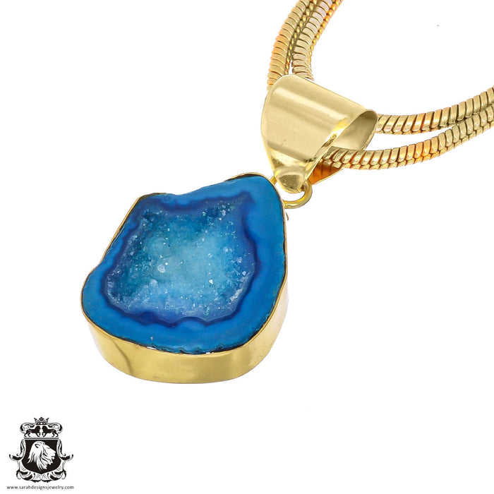 Geode 24K Gold Plated Pendant  GPH855