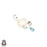 Moonstone Blue Topaz Herkimer Diamond Pendant & Chain P9240