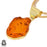 Pressed Cognac Amber 24K Gold Plated Pendant  GPH1316