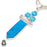 4 inch Stabilized Reconstituted Turquoise Pendant & Chain  P7843