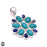 3 Inch Turquoise Lapis Pendant & Chain P8187