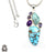 Lone Mountain Turquoise Larimar Pendant & Chain P9287