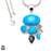 3 Inch Turquoise Pendant & Chain P8195