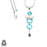 Blue Topaz Pendant & Chain P9388