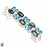 Labradorite Blue Topaz Bracelet B4189