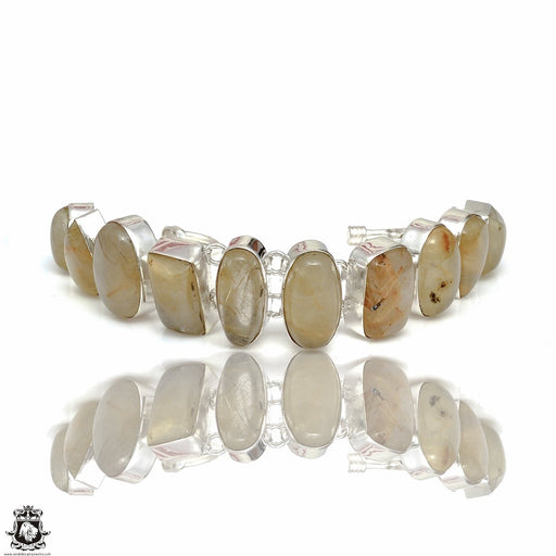 Rutile Rutilated Quartz Genuine Gemstone Bracelet B4416
