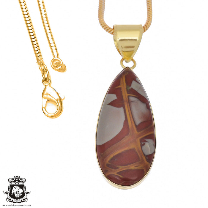 Noreena Jasper 24K Gold Plated Pendant  GPH945