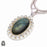 Labradorite Pendant 4mm Snake Chain P8484