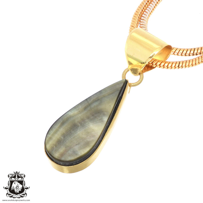 Mother of Pearl 24K Gold Plated Pendant  GPH702