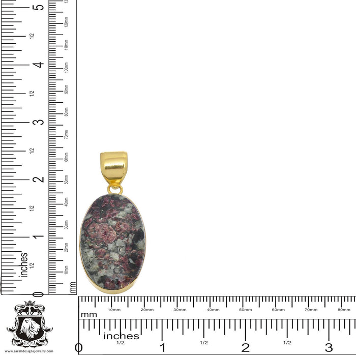 Eudialyte 24K Gold Plated Pendant  GPH767