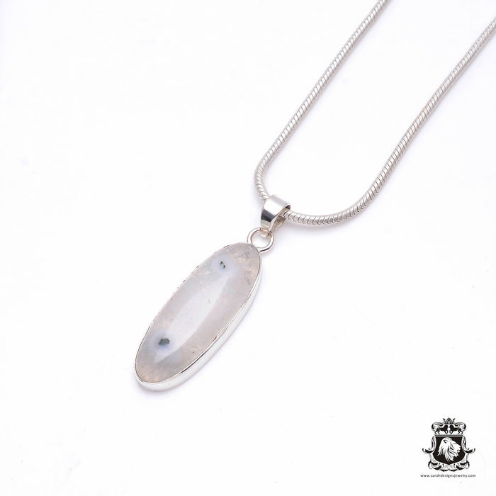 Stalactite Sterling Silver Pendant 4mm Snake Chain P6319