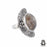 Size 8 Fossilized Bali Coral Sterling Silver Ring r2564